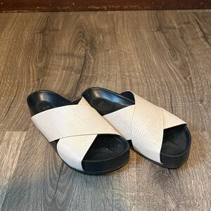 Elegant Black and Cream Women's Sandals